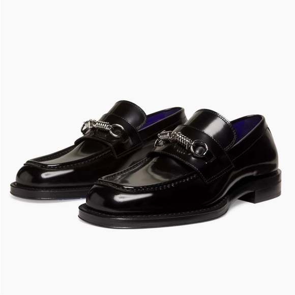 Men’s Burberry barbed leather loafer size 43 made in Italy - Picture 2 of 16